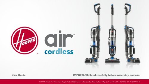 Hoover Air&trade; Cordless Series 3.0 Upright Vacuum - BH50140 - Manual