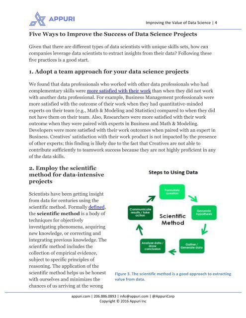 Five Practices to Improve the Value of Data Science