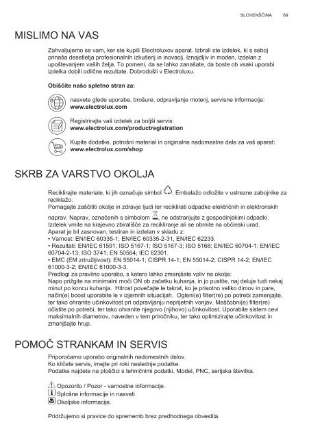 Electrolux EFC90465OW - TÃ©lÃ©charger FR manuel au format PDF (6442 Kb)