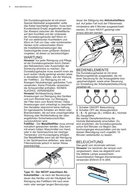 Electrolux EFC90465OW - TÃ©lÃ©charger FR manuel au format PDF (6442 Kb)