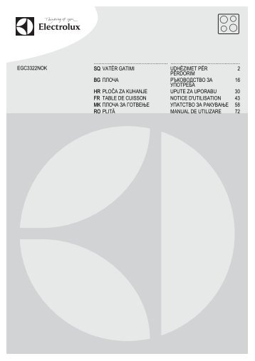 Electrolux EGC3322NOK - TÃ©lÃ©charger FR manuel au format PDF (6248 Kb)