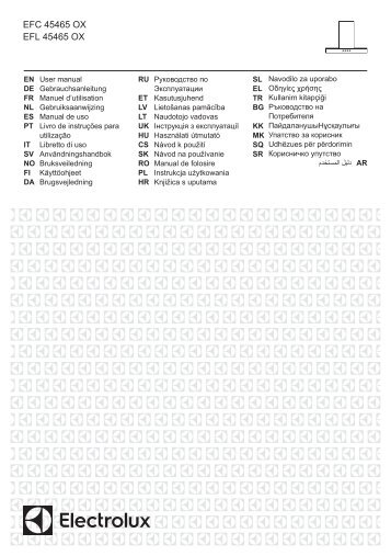 Electrolux EFC45465OX - TÃ©lÃ©charger FR manuel au format PDF (24972 Kb)