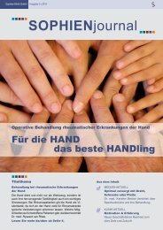 SOPHIENjournal, Ausgabe 03-2008 - Sophien-Kliniken Hannover