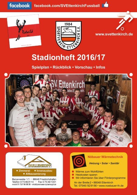 Stadionmagazin 2016-2017 SV Ettenkirch