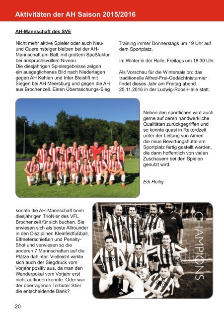 Stadionmagazin 2016-2017 SV Ettenkirch