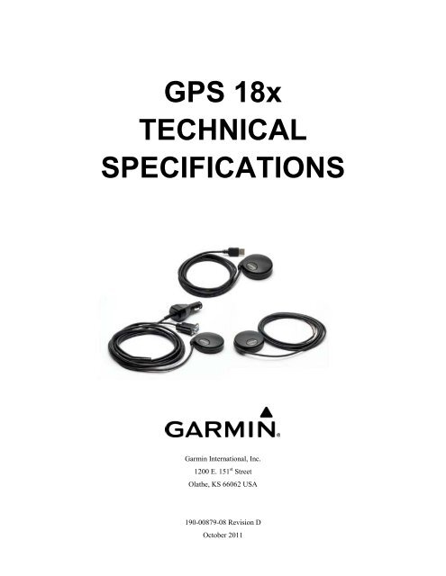 Garmin GPS18x OEM - Technical Specifications