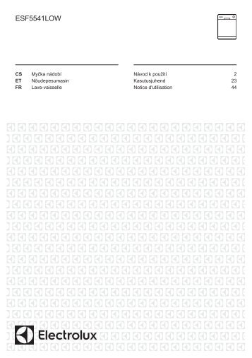 Electrolux ESF5541LOW - TÃ©lÃ©charger FR manuel au format PDF (2196 Kb)