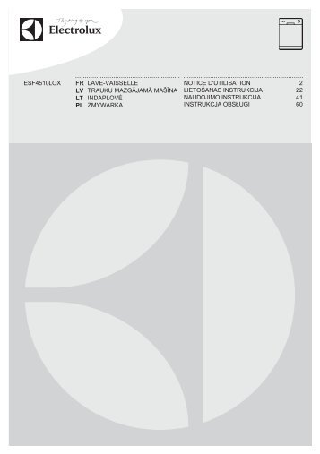 Electrolux ESF4510LOX - TÃ©lÃ©charger FR manuel au format PDF (2436 Kb)