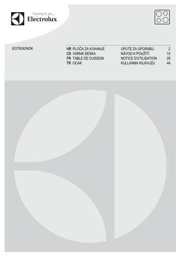 Electrolux EGT6242NOK - TÃ©lÃ©charger FR manuel au format PDF (4355 Kb)