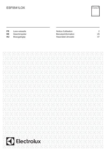 Electrolux ESF5541LOX - TÃ©lÃ©charger FR manuel au format PDF (2202 Kb)