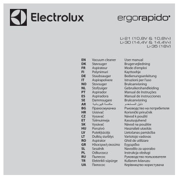 Electrolux Ergorapido ZB3214G - TÃ©lÃ©charger FR manuel au format PDF (5376 Kb)