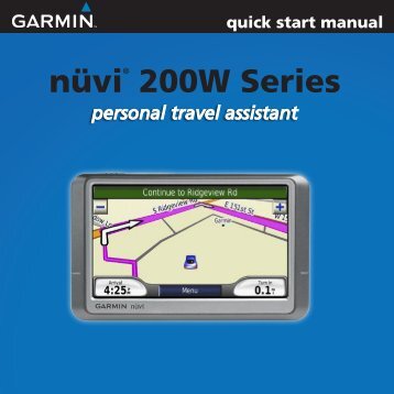 Garmin Nuvi 200 Instructions Manual