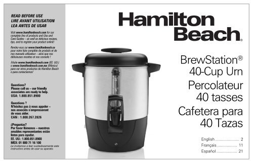 Hamilton Beach Brew Station 40 Cup Coffee - 40514