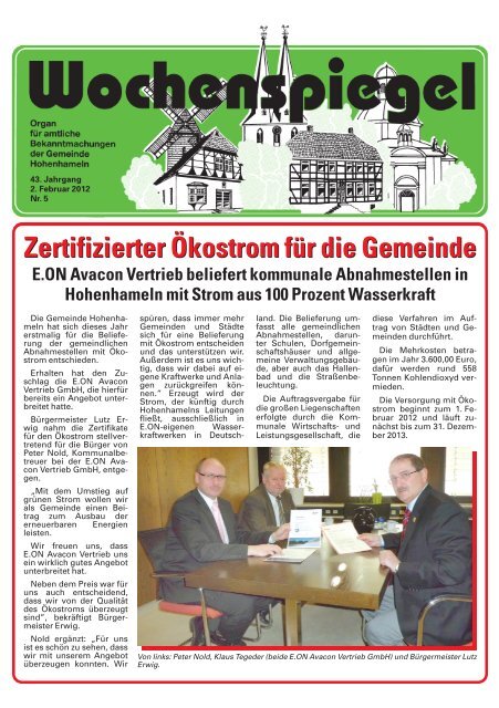 Ausgabe 5/2012 - in der Gemeinde Hohenhameln