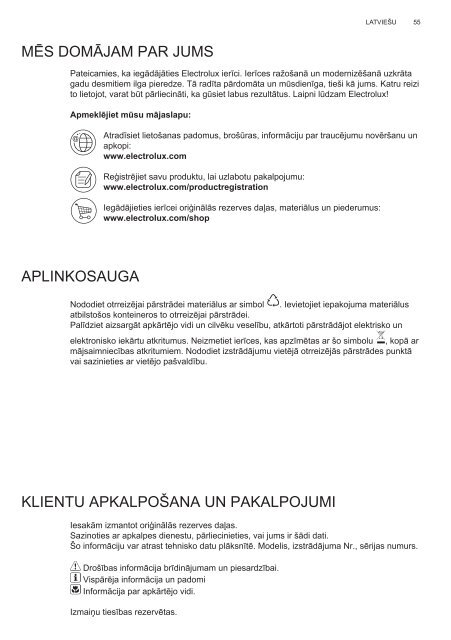 Electrolux EFL50555OK - TÃ©lÃ©charger FR manuel au format PDF (9759 Kb)