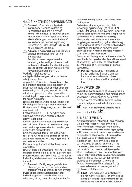 Electrolux EFL45466OX - TÃ©lÃ©charger FR manuel au format PDF (16931 Kb)