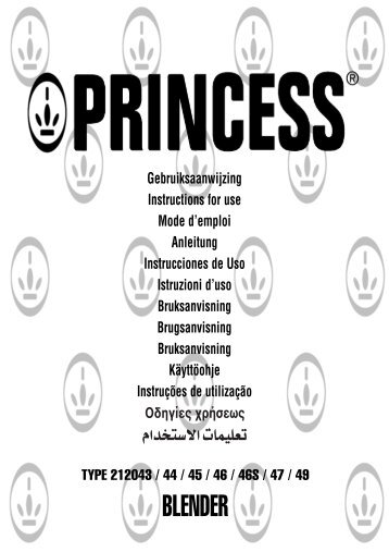 Princess Classic Power Blender - 212046 - 212046_Manual.pdf