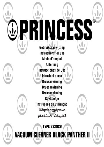 Princess Vacuum Cleaner Black Panther II - 332926 - 332926_Manuals.pdf