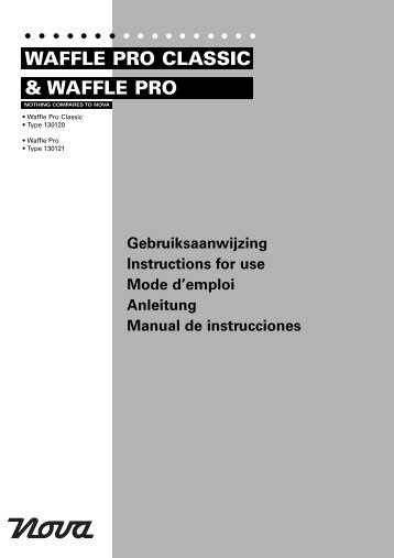 Princess NOVA Waffle Pro + PL 100 - 130121 - 130121_Manual.pdf