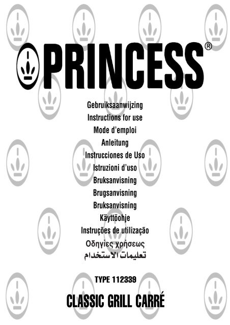 Princess Grill Carr&eacute; - 112339 - 112339_Manual.pdf