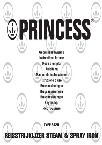 Princess Travel Steam & Spray Iron - 322425 - 322425_Manual.pdf