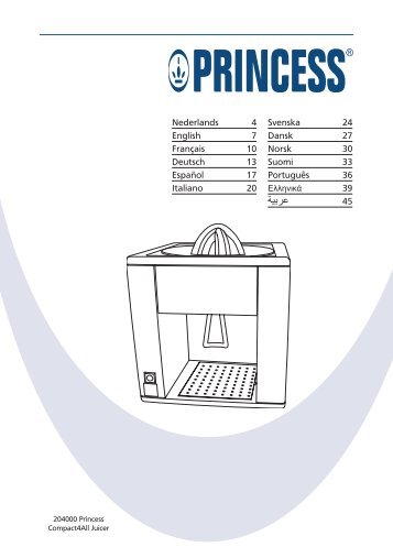 Princess Compact4All Juicer - 204000 - 204000_Manual.pdf