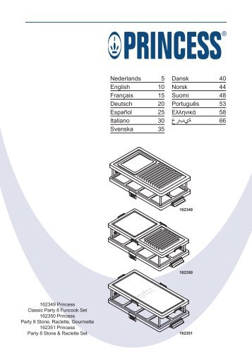 Princess Party 8 Stone, Raclette, Gourmette - 162350 - 162350_Manual.pdf