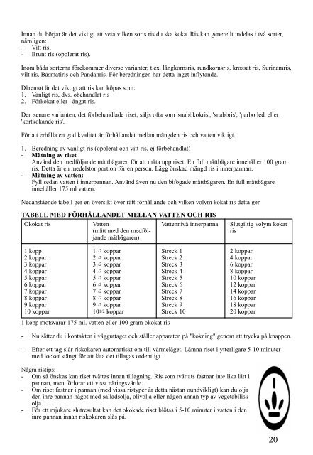 Princess Royal Rice Cooker - 271919 - 271919_Manual.pdf