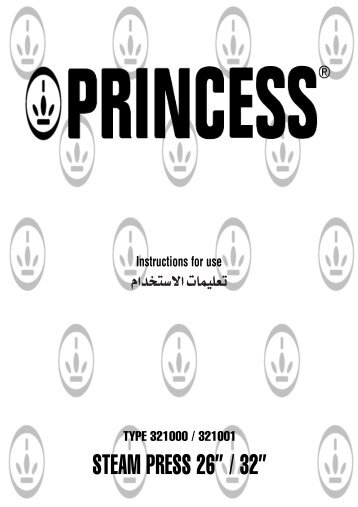 Princess Supporto per Presse a vapore - 321002 - 321002_Manual.pdf