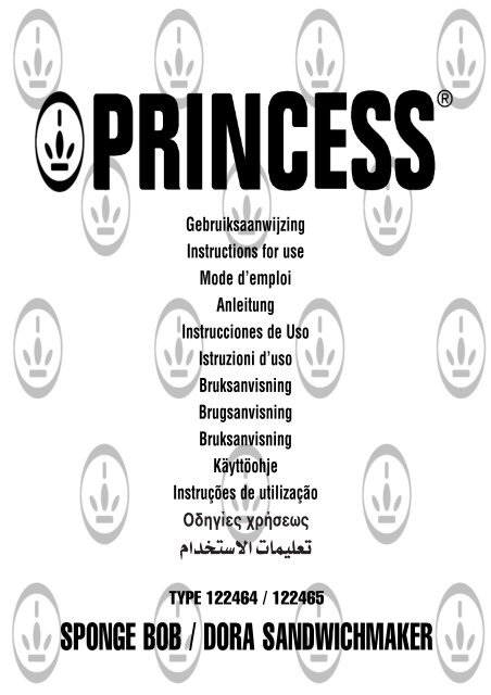 Princess SpongeBob Sandwich Maker - 122464 - 122464_Manual.pdf