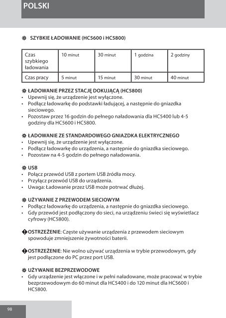 Remington Tondeuse cheveux Remington HC5800 - notice