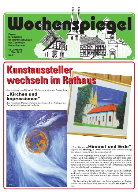 Ausgabe 9/2012 - in der Gemeinde Hohenhameln