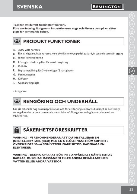 Remington D5010 - D5010 mode d'emploi