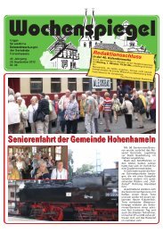 Ausgabe 38/2012 - in der Gemeinde Hohenhameln