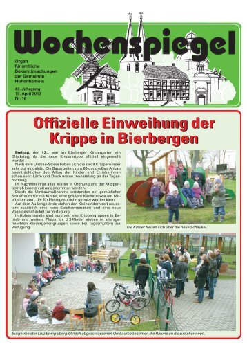 Ausgabe 16/2012 - in der Gemeinde Hohenhameln