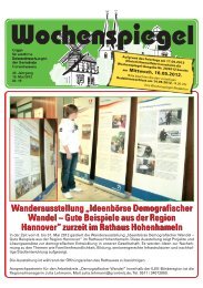 Ausgabe 19/2012 - in der Gemeinde Hohenhameln