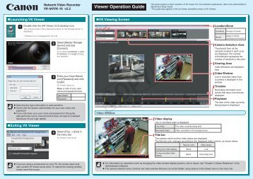 Canon VK-16 v2.0 - Network Video Recorder VK-64/VK-16 Viewer Operation Guide