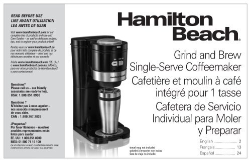 Hamilton beach grind and brew cheap