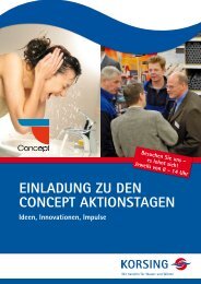 Kommen Sie zu den Concept-Aktionstagen in Ihr Korsing SE-Center ...