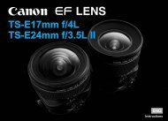 Canon TS-E 17mm f/4L - TS-E 17mm f/4L Instruction Manual