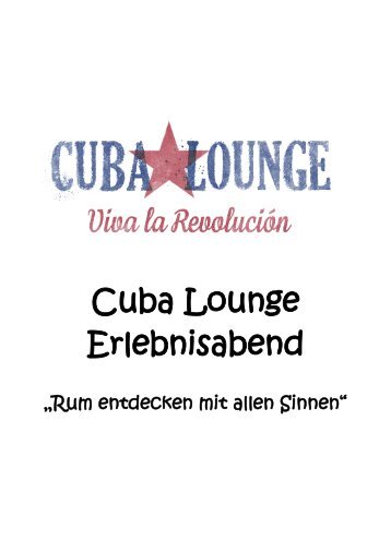 Cuba Lounge - Erlebnisabend Einladung