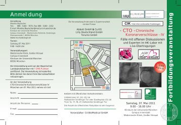 Chronische Koronarverschlüsse - Kardiologie Innenstadt München