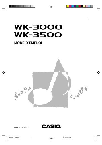 Casio WK-3000 - WK3000_3100_3500 Mode d'emploi