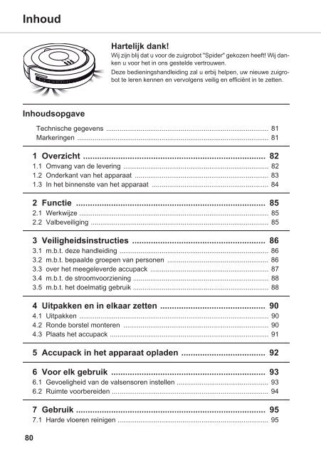 Dirt Devil Spider - Bedienungsanleitung Dirt Devil M607 Saugroboter SPIDER