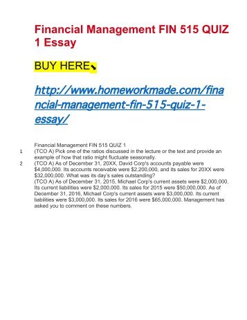 managerial finance 3 essay Finance consists of 3 interrelated areas: money and capital market, investment market and financial management financial management is a form of business. managerial finance 3 essay Finance consists of 3 interrelated areas: money and capital market, investment market and financial management financial management is a form of business.