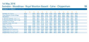 Swindon Woodshaw Royal Wootton Bassett Calne Chippenham 55