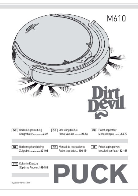 Dirt Devil PUCK - Bedienungsanleitung Dirt Devil PUCK M610
