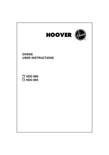 Hoover HDO 885 W - HDO 885 W mode d'emploi