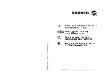 Hoover HGM 7541 VGH - HGM 7541 VGH mode d'emploi