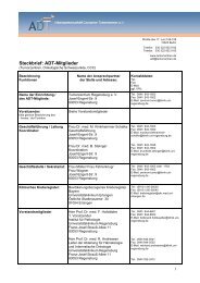 Steckbrief ADT-Mitglieder TZ Regensburg